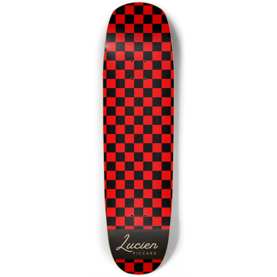 Lucien Piccard Red Checkered Skateboard