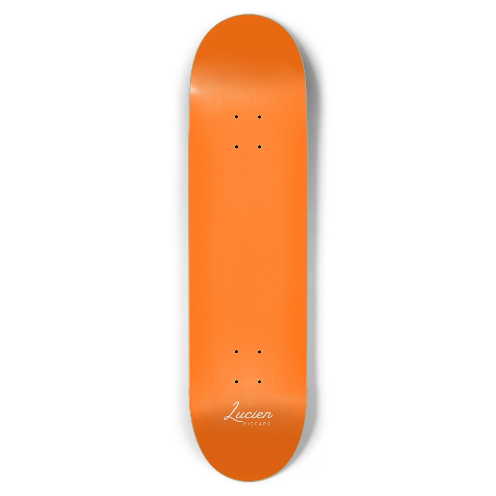 Lucien Piccard Orange Skateboard