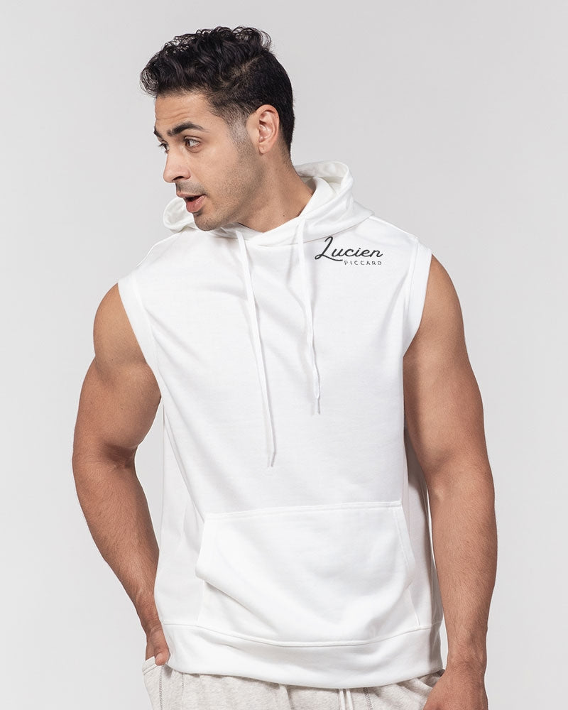 Lucien Piccard Original Logo Men's Premium Heavyweight Sleeveless Hoodie