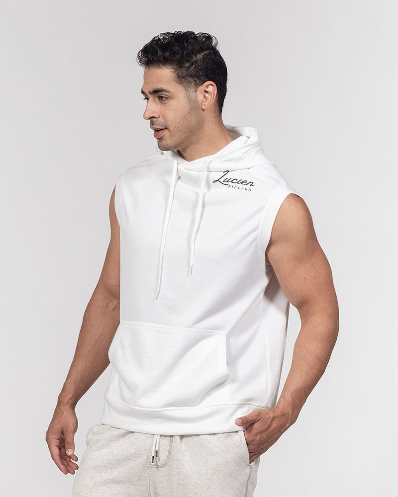 Lucien Piccard Original Logo Men's Premium Heavyweight Sleeveless Hoodie