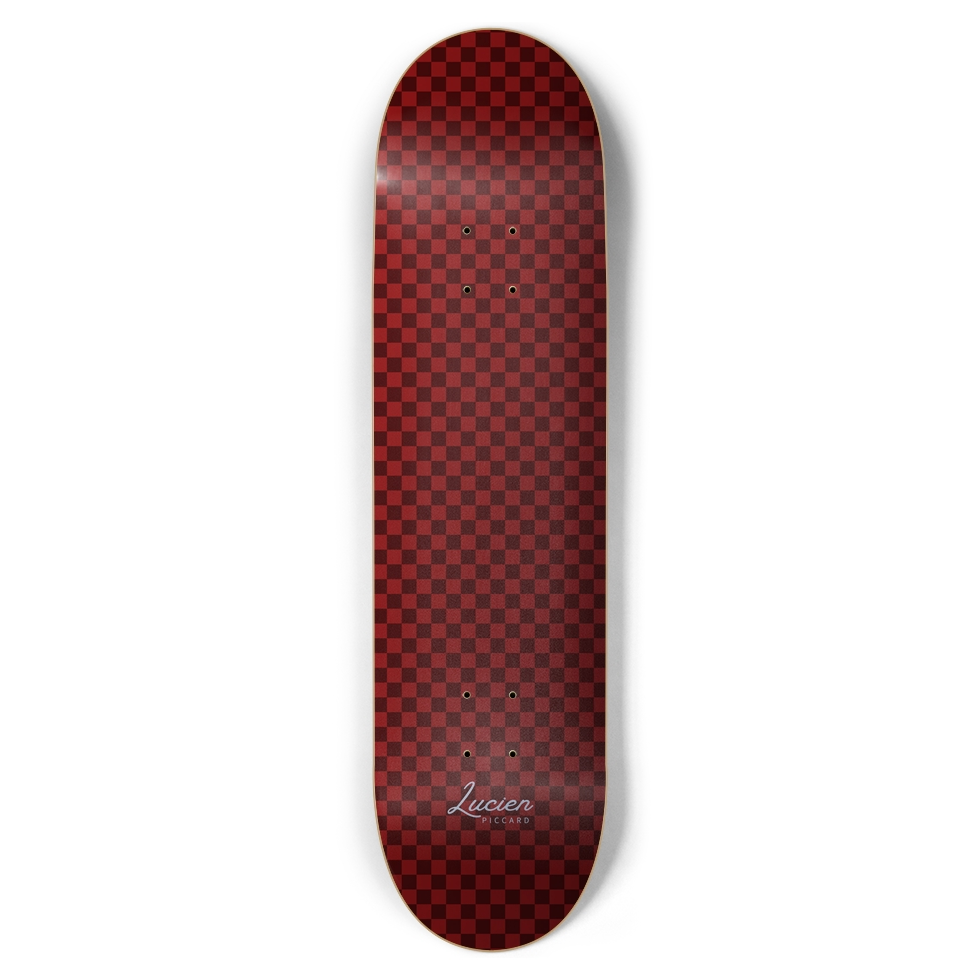 Lucien Piccard Red Checkered Skateboard